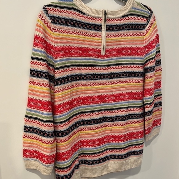 Talbots Fair Isle Striped Breton Wool Knit Sweater Size M - Picture 7 of 7